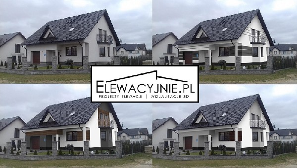 Projekt elewacji, wizualizacje 2D/3D, projekt elewacja domu