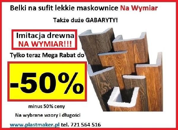 Mega Rabat - Maskownice na wymiar, Belki sufitowe rustykalne